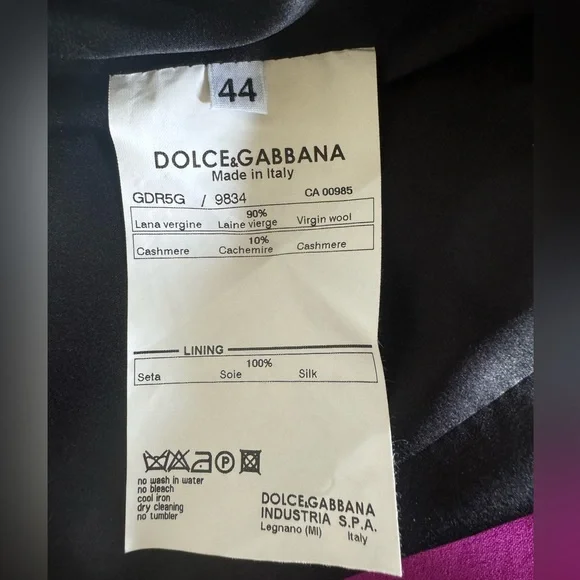 DOLCE &GABBANA Black/Fuchsia Cocktail Dress 8/44 - Picture 6 of 9